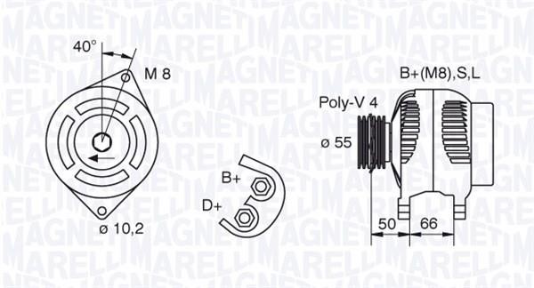 Генератор Magneti marelli 063321607010