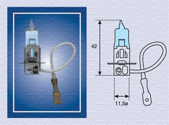 Magneti marelli 002604100000 Лампа галогенна 12В H3 55Вт 002604100000: Купити в Україні - Добра ціна на EXIST.UA!