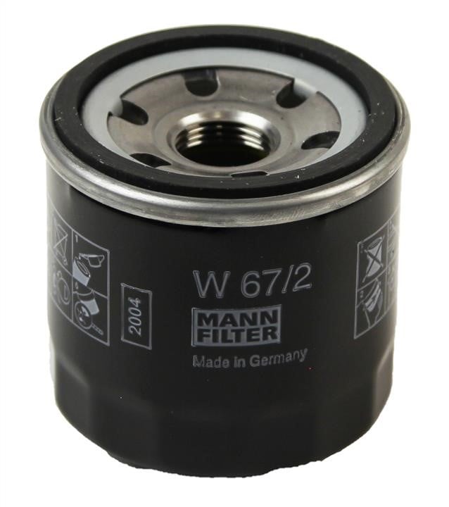 Mann-Filter W 67/2 Фільтр масляний W672: Купити в Україні - Добра ціна на EXIST.UA!