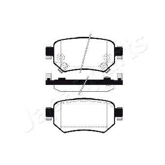 PP319AF Japanparts Тормозные колодки дисковые задние, комплект