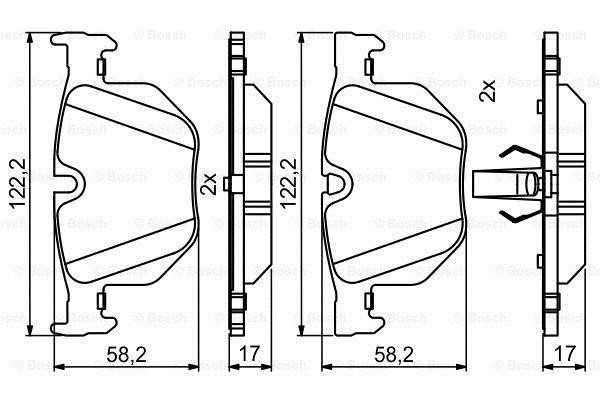 Bosch Гальмівні колодки, комплект – ціна 2793 UAH