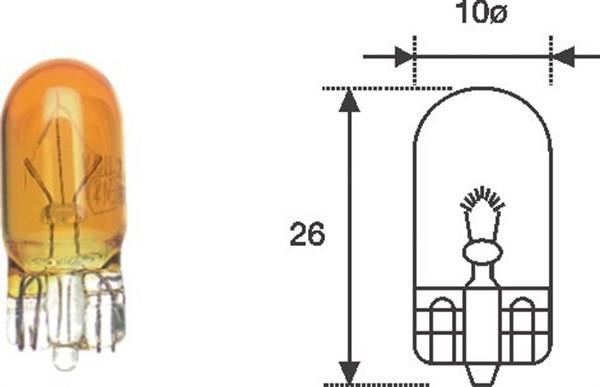 Лампа накаливания желтая WY5W 12V 5W Magneti marelli 002051800000