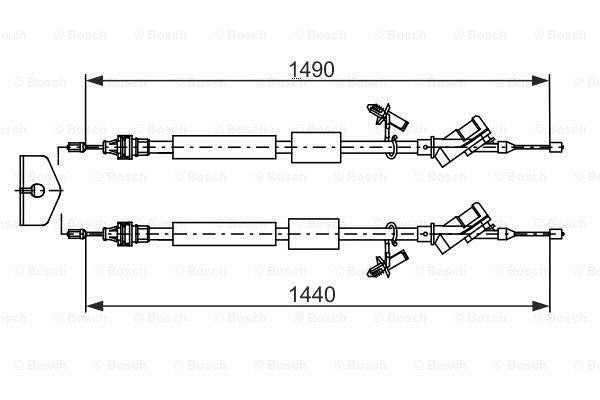 Bosch Трос ручного гальма – ціна 981 UAH