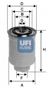 Ufi 24.465.00 Фільтр палива 2446500: Купити в Україні - Добра ціна на EXIST.UA!