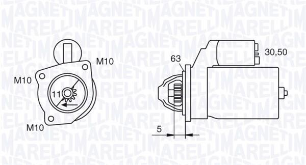 Стартер Magneti marelli 063721377010
