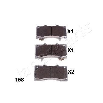 PA158AF Japanparts Тормозные колодки дисковые, комплект