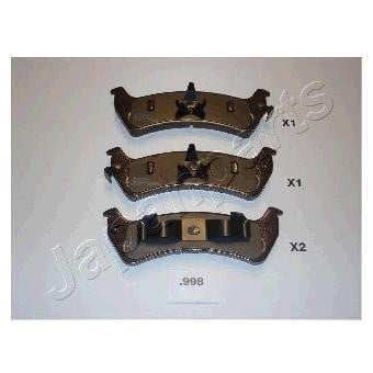 PP998AF Japanparts Тормозные колодки дисковые, комплект