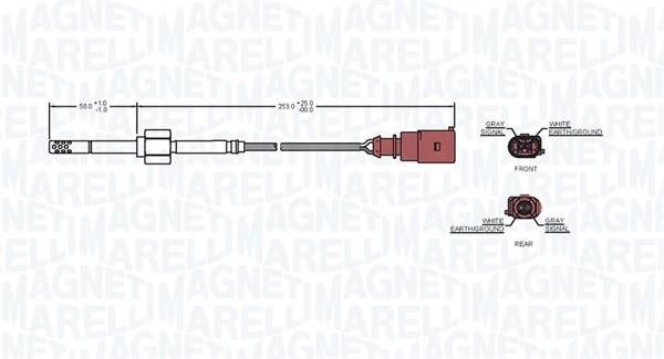 Датчик температуры отработанных газов Magneti marelli 172000085010