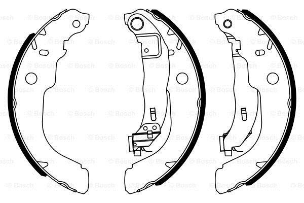 Колодки гальмівні барабанні, комплект Bosch 0 986 487 960