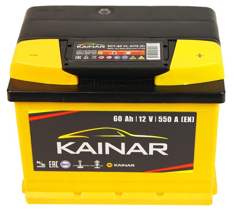 Kainar 0602610120 Акумулятор KAINAR Standart+ 12В, 60Ач, 550А (правый плюс) 0602610120: Приваблива ціна - Купити в Україні на EXIST.UA!