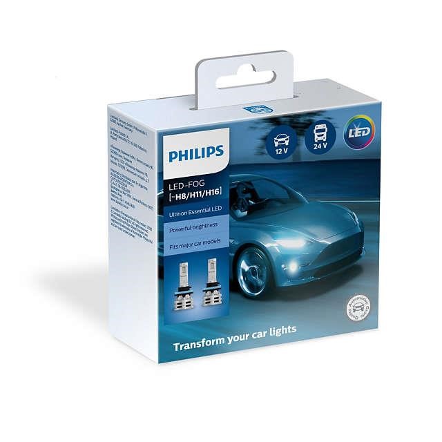 Philips 11366UE2X2 Лампи світлодіодні комплект Philips Ultinon Essential LED H8 / H11 / H16 12 / 24V 24W 6500K (2 шт.) 11366UE2X2: Купити в Україні - Добра ціна на EXIST.UA!