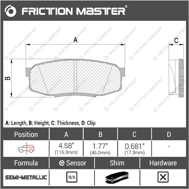 Купити Friction Master MKD1304 за низькою ціною в Україні!