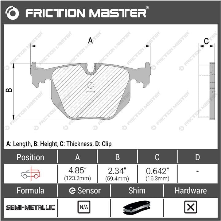 Гальмівні колодки Friction Master Black, комплект Friction Master MKD548