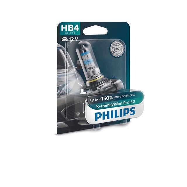 Лампа галогенна Philips X-Tremevision +150% 12В HB4 51Вт +150% Philips 9006XVPB1