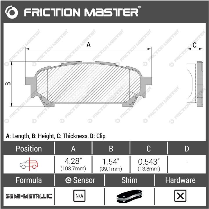 Купити Friction Master MKD1004 за низькою ціною в Україні!