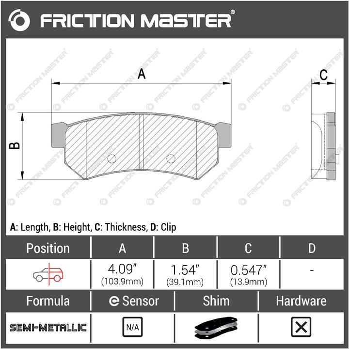 Купить Friction Master MKD1315 по низкой цене в Украине!