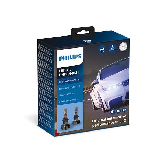Philips 11005U90CWX2 Лампи світлодіодні комплект Philips Ultinon Pro9000 + 250% HB3 / HB4 13,2V 20W 5800K (2 шт.) 11005U90CWX2: Купити в Україні - Добра ціна на EXIST.UA!