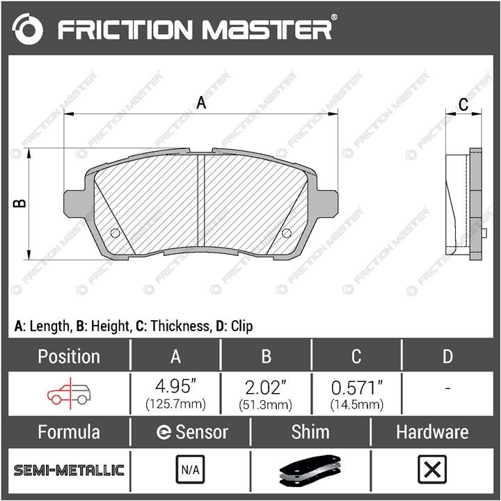 Купити Friction Master MKD1454 за низькою ціною в Україні!