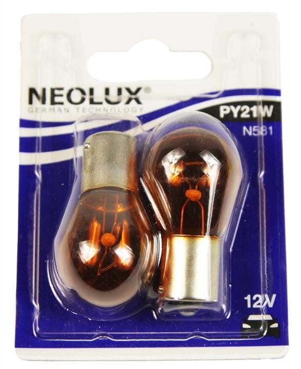 Neolux N581-02B Лампа розжарювання жовта PY21W 12V 21W N58102B: Приваблива ціна - Купити в Україні на EXIST.UA!