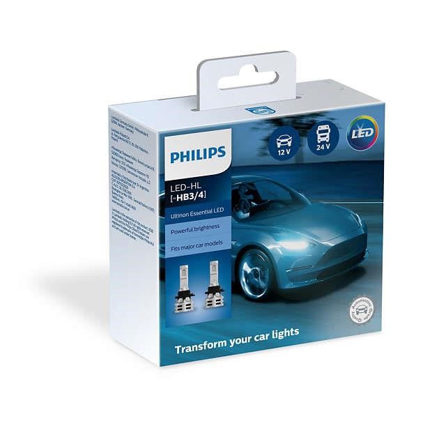 Philips 11005UE2X2 Лампи світлодіодні комплект Philips Ultinon Essential LED HB3 / HB4 12 / 24V 24W 6500K (2 шт.) 11005UE2X2: Купити в Україні - Добра ціна на EXIST.UA!