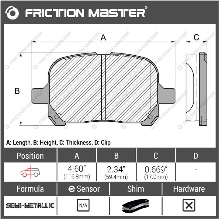 Купить Friction Master MKD707 по низкой цене в Украине!