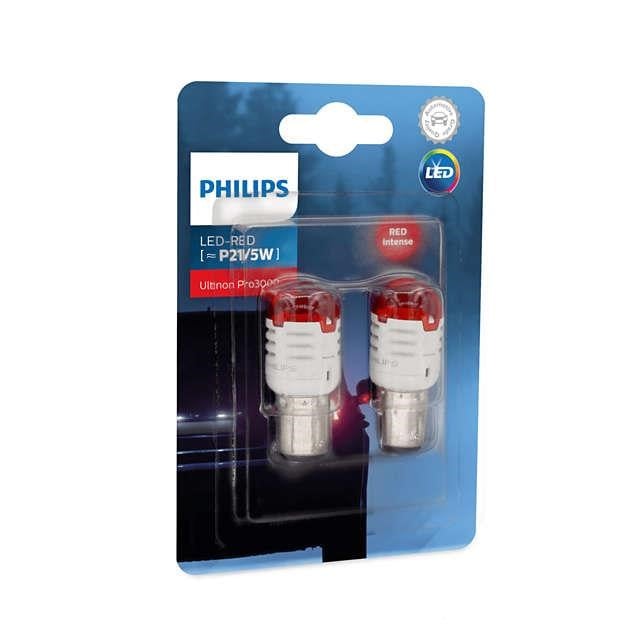 Philips 11499U30RB2 Лампа світлодіодна Philips Ultinon Pro3000 P21 / 5W Red 12V W0,8 / 1,75 (2 шт.) 11499U30RB2: Купити в Україні - Добра ціна на EXIST.UA!