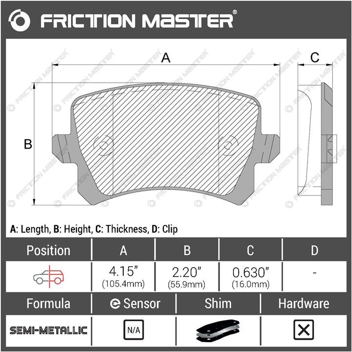 Купити Friction Master MKD1108 – суперціна на EXIST.UA!