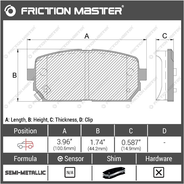 Купити Friction Master MKD1296 за низькою ціною в Україні!