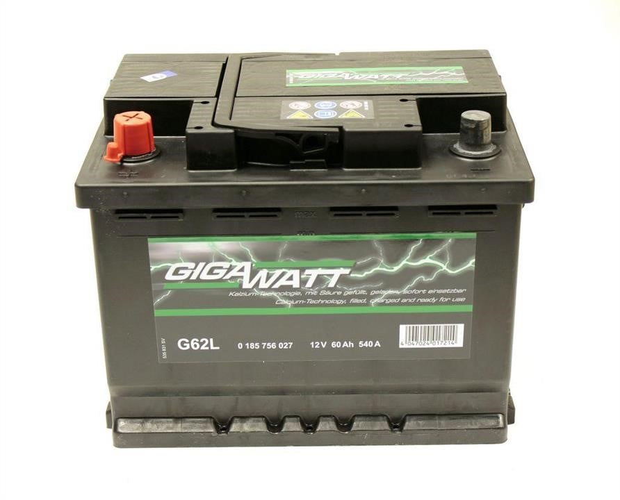 Батарея аккумуляторная Gigawatt 12В 60Ач 540А(EN) L+ Gigawatt 0185756027 - фото 2