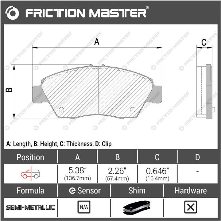 Купить Friction Master MKD621 по низкой цене в Украине!