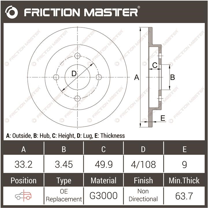 Купити Friction Master R0329 за низькою ціною в Україні!