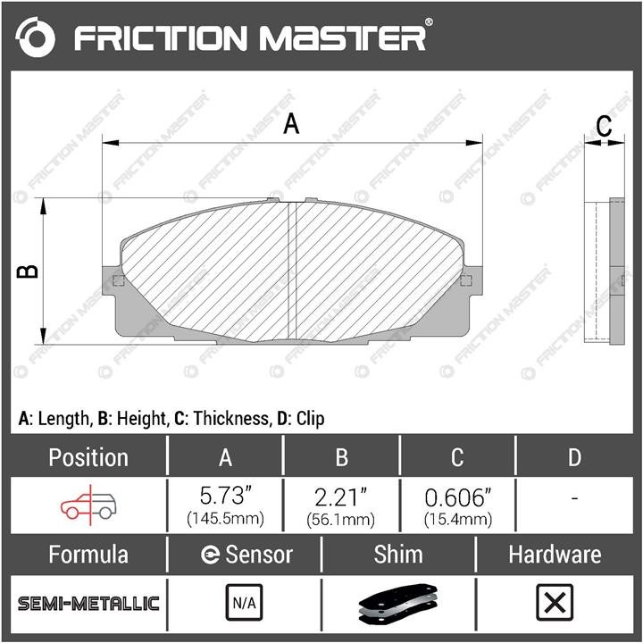 Купить Friction Master MKD1434 по низкой цене в Украине!