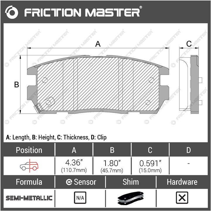 Купить Friction Master MKD1275 по низкой цене в Украине!