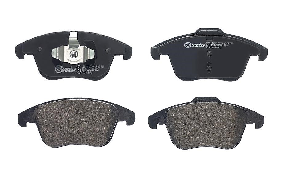 Тормозные колодки дисковые, комплект Brembo P 24 211