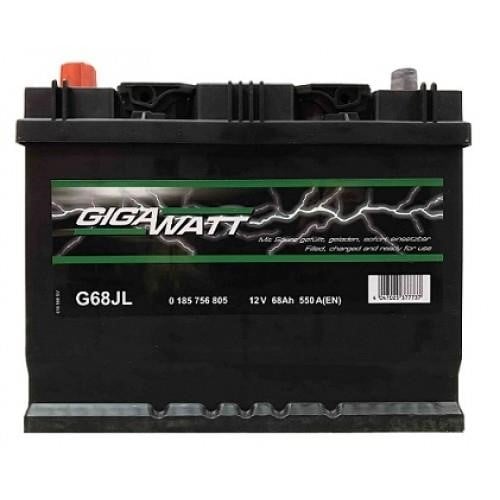 Батарея аккумуляторная Gigawatt 12В 68Ач 550A(EN) L+ Gigawatt 0185756805