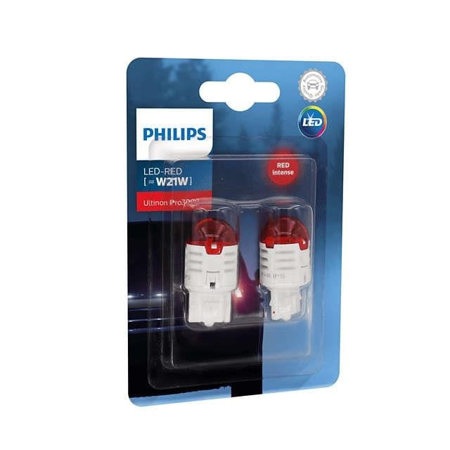 Philips 11065U30RB2 Лампа світлодіодна Philips Ultinon Pro3000 W21W Red 12V W1,75 (2 шт.) 11065U30RB2: Купити в Україні - Добра ціна на EXIST.UA!