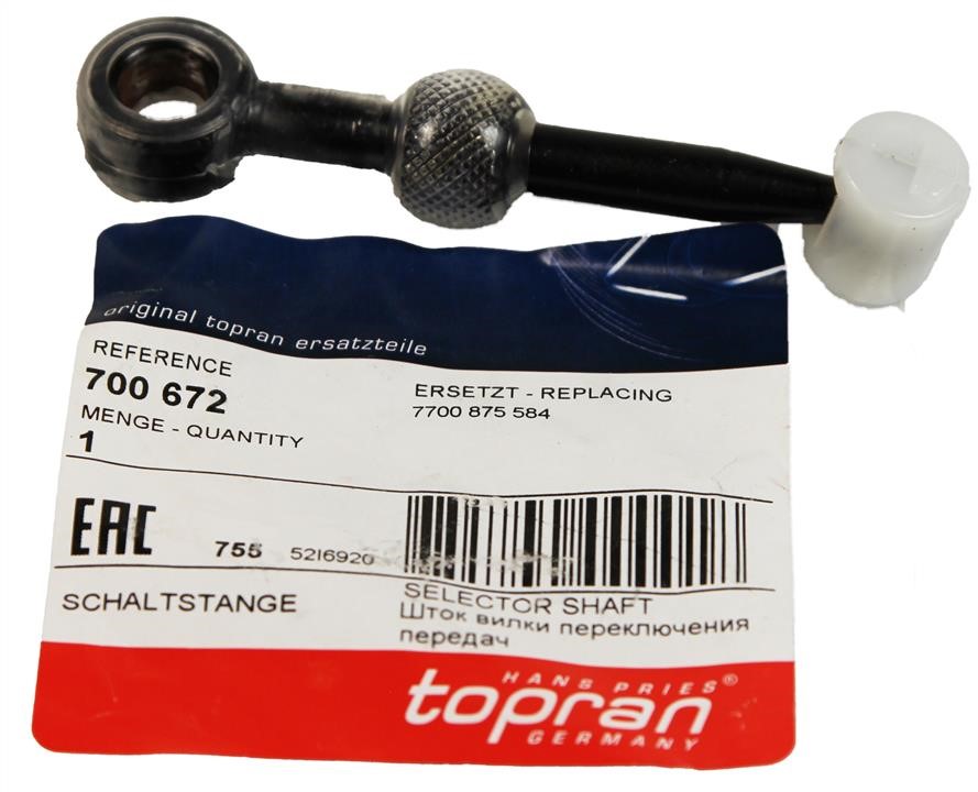Шток вилки перемикання передач Topran 700 672