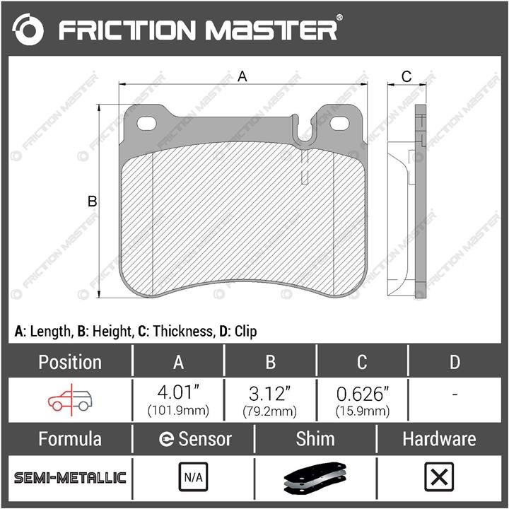 Купити Friction Master MKD1121 за низькою ціною в Україні!