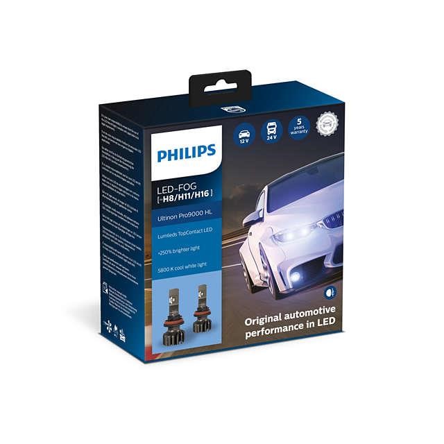Philips 11366U90CWX2 Лампи світлодіодні комплект Philips Ultinon Pro9000 + 250% H8 / H11 / H16 13,2V 15W 5800K (2 шт.) 11366U90CWX2: Купити в Україні - Добра ціна на EXIST.UA!