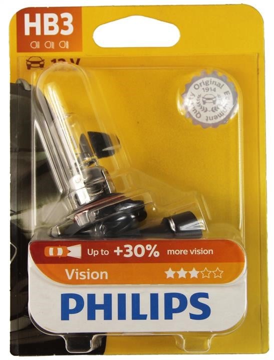 Philips 9005PRB1 Лампа галогенна Philips Vision +30% 12В HB3 60Вт +30% 9005PRB1: Приваблива ціна - Купити в Україні на EXIST.UA!