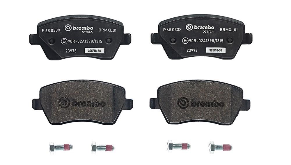 Тормозные колодки дисковые BREMBO XTRA, комплект Brembo P 68 033X