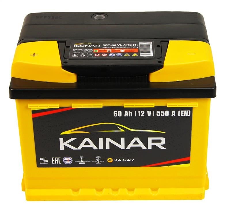 Kainar 0602611120 Акумулятор KAINAR Standart+ 12В, 60Ач, 550А (левый плюс) 0602611120: Купити в Україні - Добра ціна на EXIST.UA!
