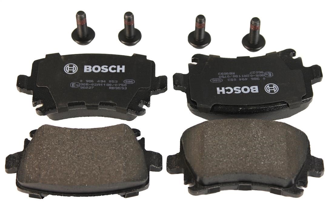 Bosch 0 986 494 053 Гальмівні колодки, комплект 0986494053: Приваблива ціна - Купити в Україні на EXIST.UA!
