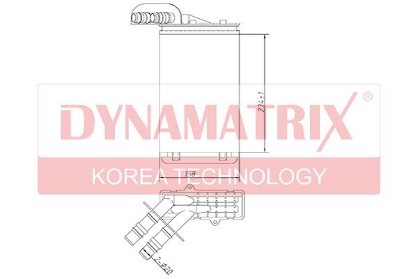 Dynamatrix DR73252 Радіатор опалювача салону DR73252: Приваблива ціна - Купити в Україні на EXIST.UA!
