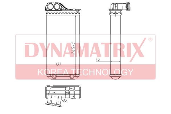 Dynamatrix DR71157 Радіатор опалювача салону DR71157: Купити в Україні - Добра ціна на EXIST.UA!