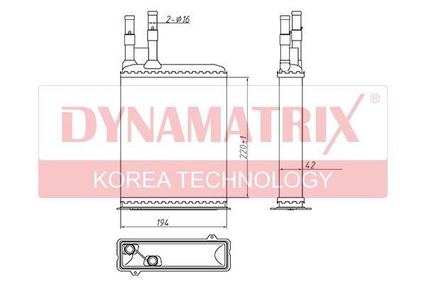 Dynamatrix DR73984 Теплообмінник, система опалення салону DR73984: Купити в Україні - Добра ціна на EXIST.UA!