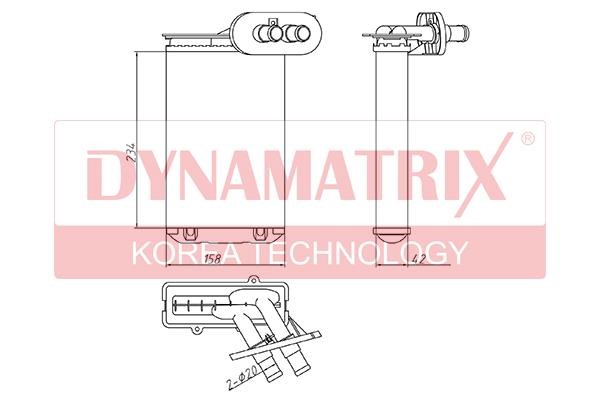 Dynamatrix DR73962 Теплообмінник, система опалення салону DR73962: Купити в Україні - Добра ціна на EXIST.UA!