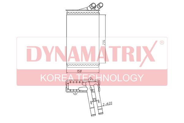 Dynamatrix DR70224 Теплообмінник, система опалення салону DR70224: Купити в Україні - Добра ціна на EXIST.UA!