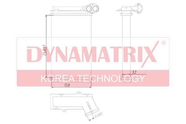 Dynamatrix DR71448 Радіатор опалювача салону DR71448: Купити в Україні - Добра ціна на EXIST.UA!