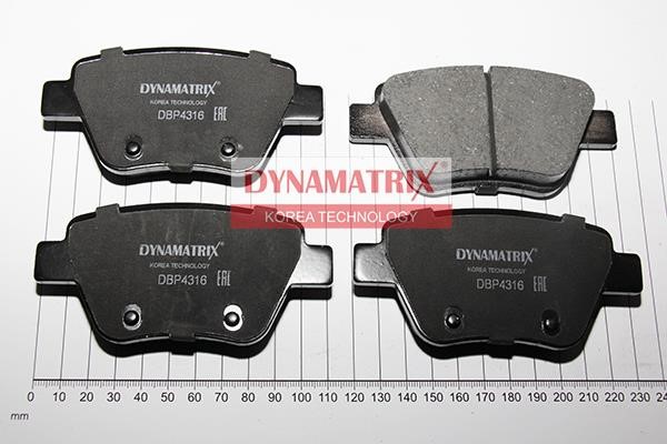 Dynamatrix DBP4316 Гальмівні колодки, комплект DBP4316: Купити в Україні - Добра ціна на EXIST.UA!